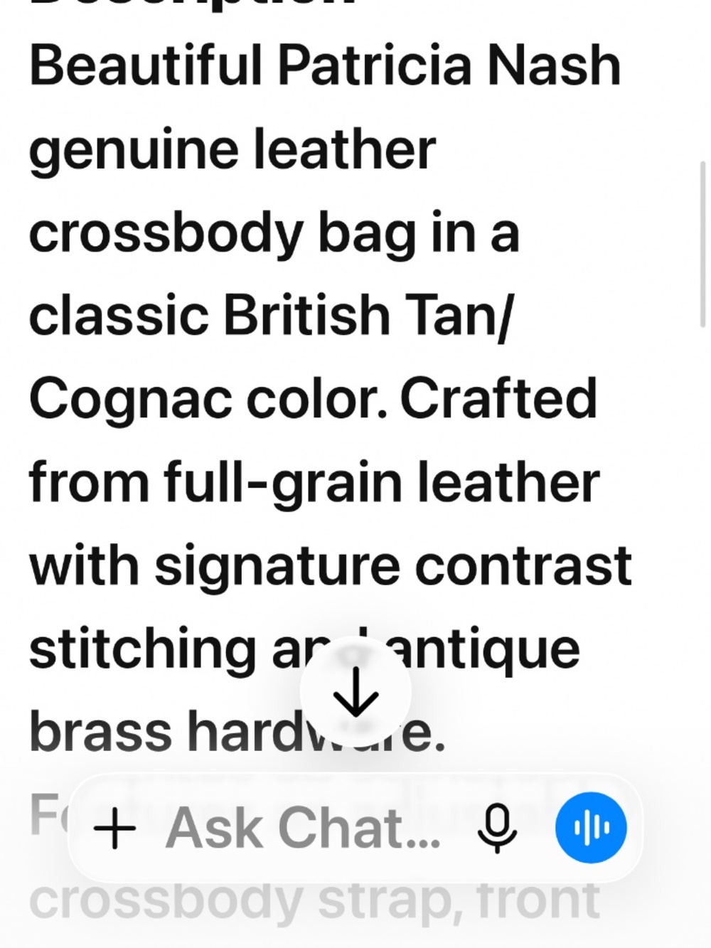 Patricia Nash Genuine Leather Crossbody Bag British Tan Brass Buckle Purse - Picture 7 of 8